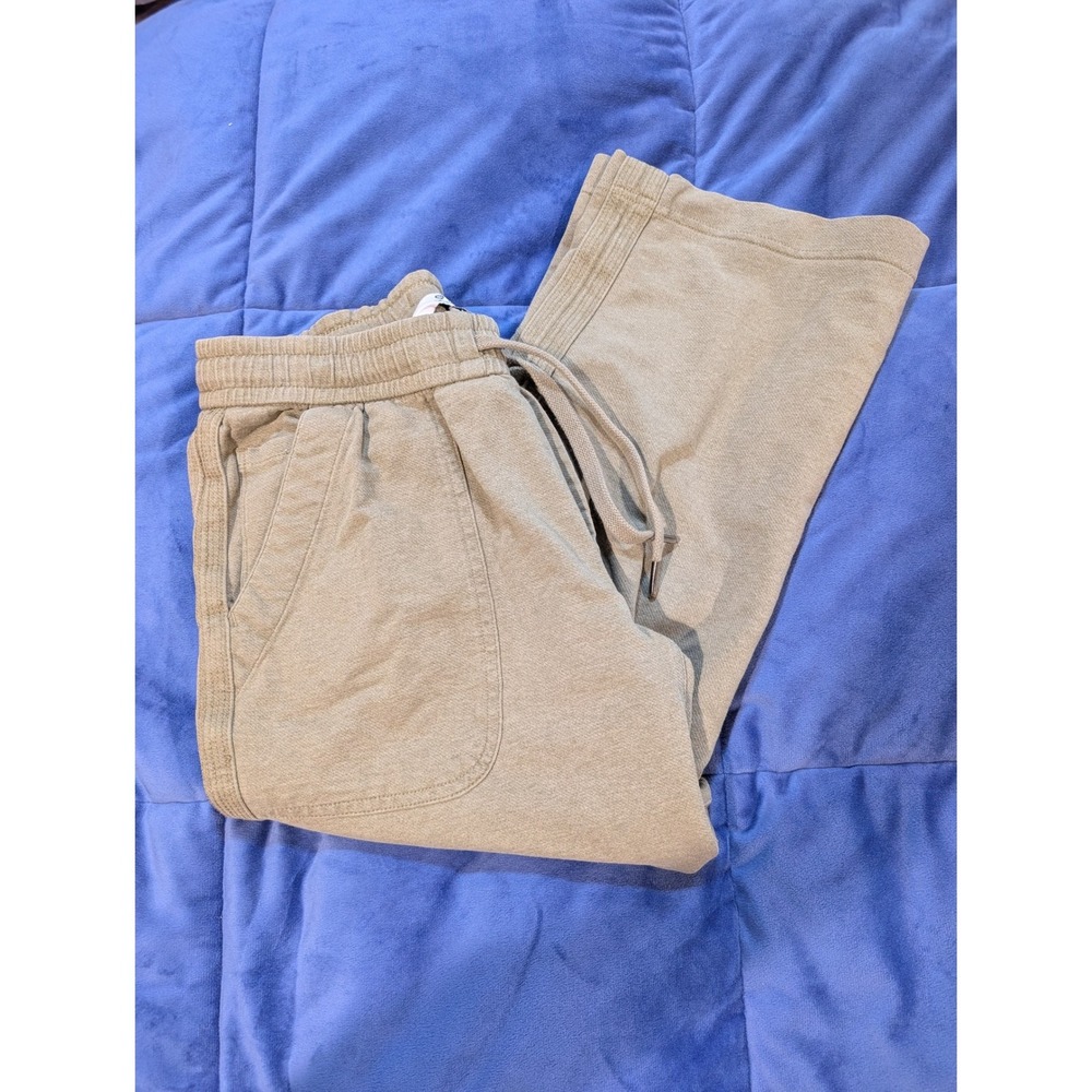 Athleta Farallon Heathered Wide Crop Womens 0P Olive Green Drawstring Pants